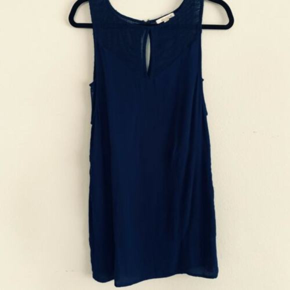 Ella Moss Navy Blue Stella Mesh Shift Dress - Picture 2 of 7